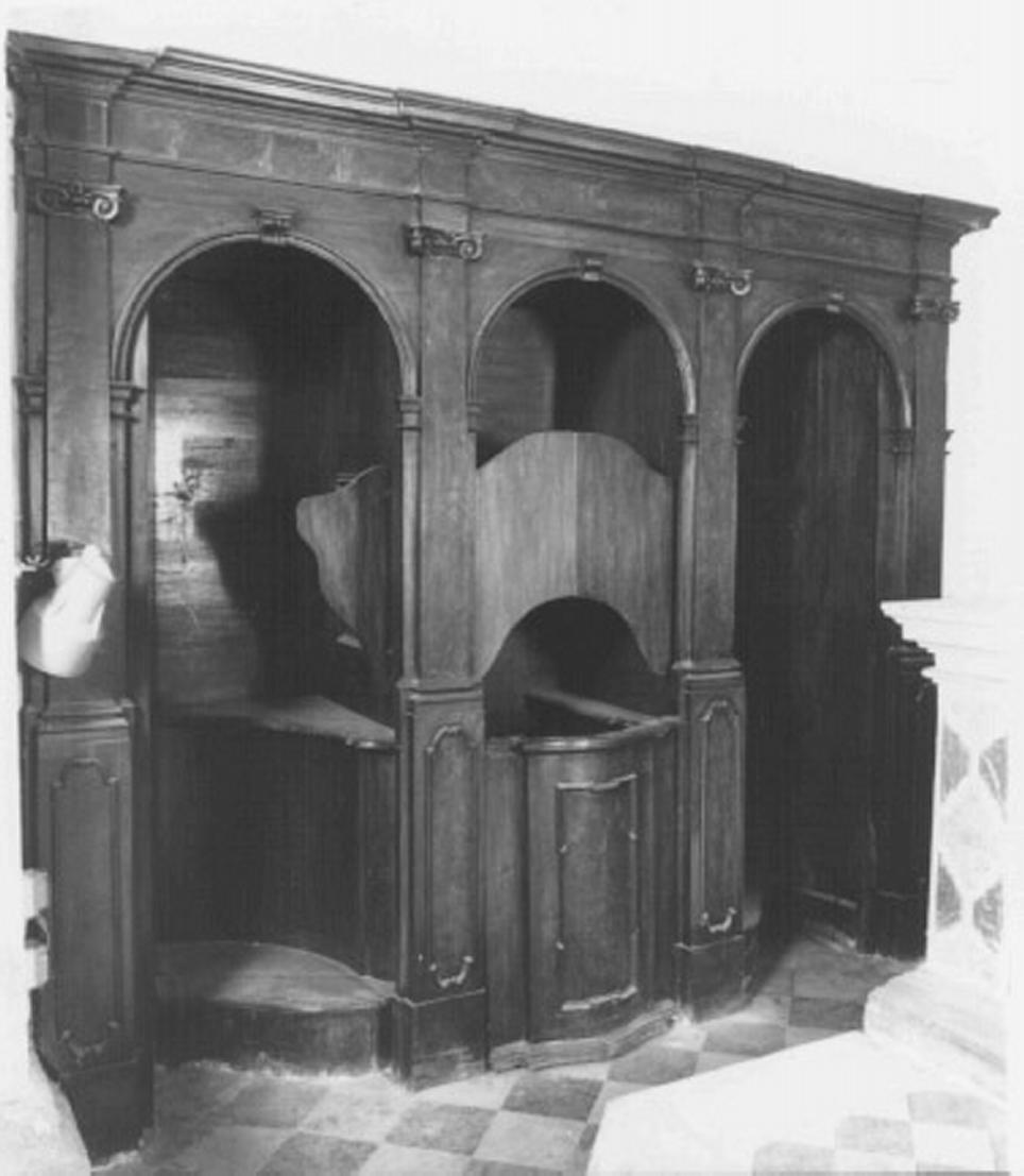 confessionale - bottega vicentina (seconda metà sec. XVIII)