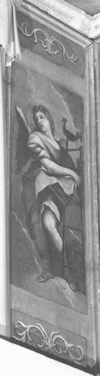 angelo con strumenti della passione (dipinto, elemento d'insieme) di Maganza Vincenzo (bottega) (sec. XVII)