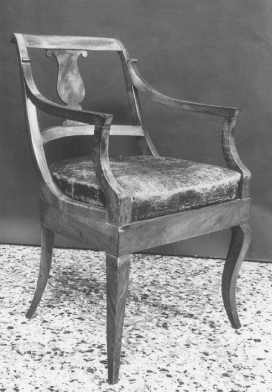 poltrona - ambito veneto (inizio sec. XIX)