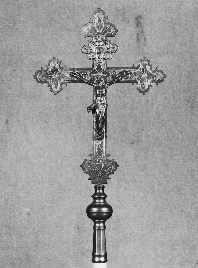 croce processionale - ambito veneto (primo quarto sec. XIX)