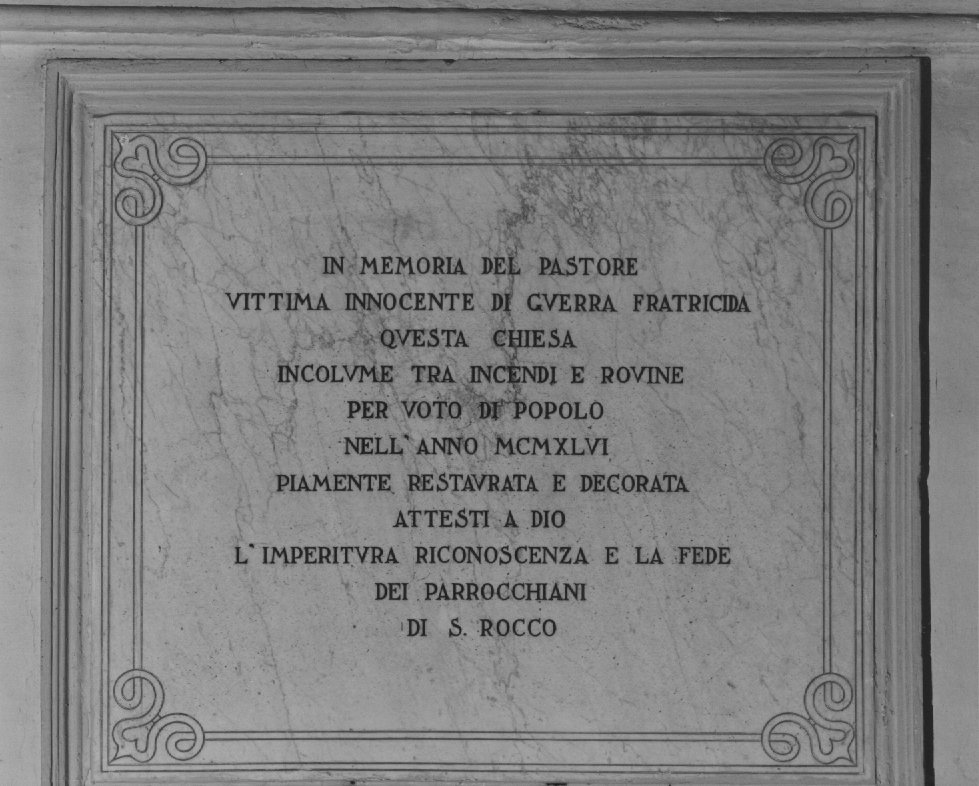 lapide - ambito veneto (sec. XX)