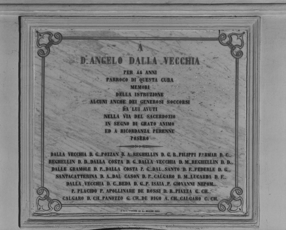 lapide - ambito veneto (sec. XIX)