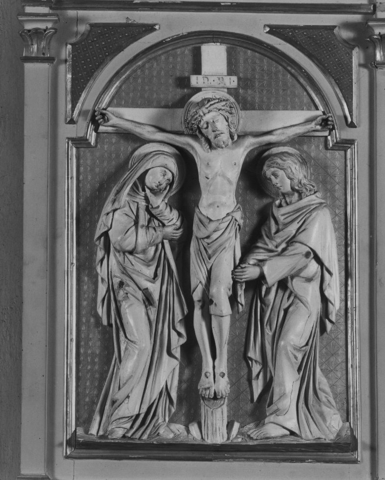 stazione XII: Gesù innalzato e morto in croce (rilievo) - ambito veneto (primo quarto sec. XX)