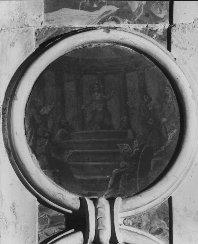 disputa di Gesù con i dottori nel tempio (dipinto) - ambito veneto (sec. XVIII)