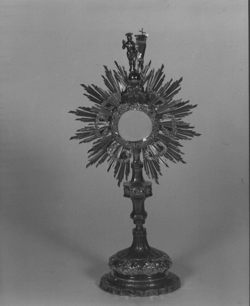 ostensorio - a raggiera - ambito veneto (seconda metà sec. XIX)