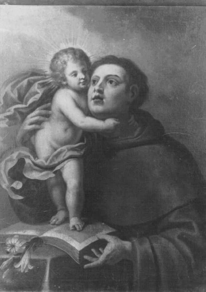 Sant'Antonio da Padova con il bambino (dipinto) di De Pieri Giovanni Antonio detto Zoppo Vicentino (cerchia) (seconda metà sec. XVIII)