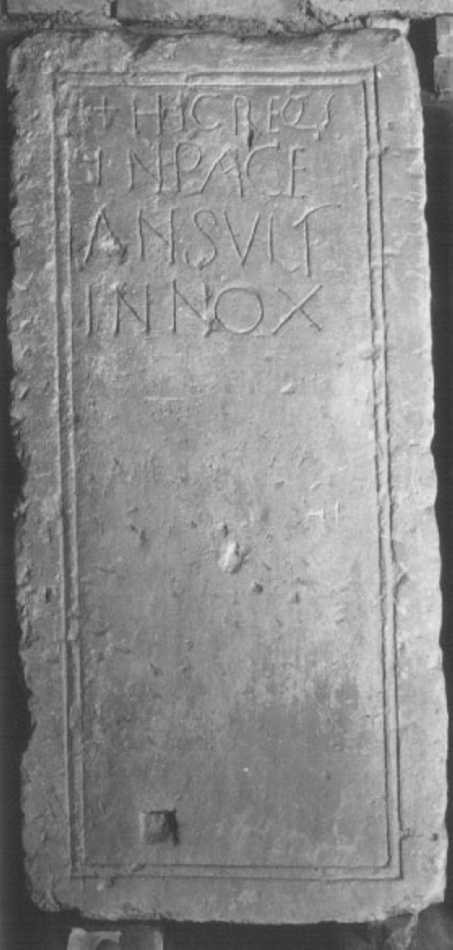 lapide tombale - ambito vicentino (sec. IX)