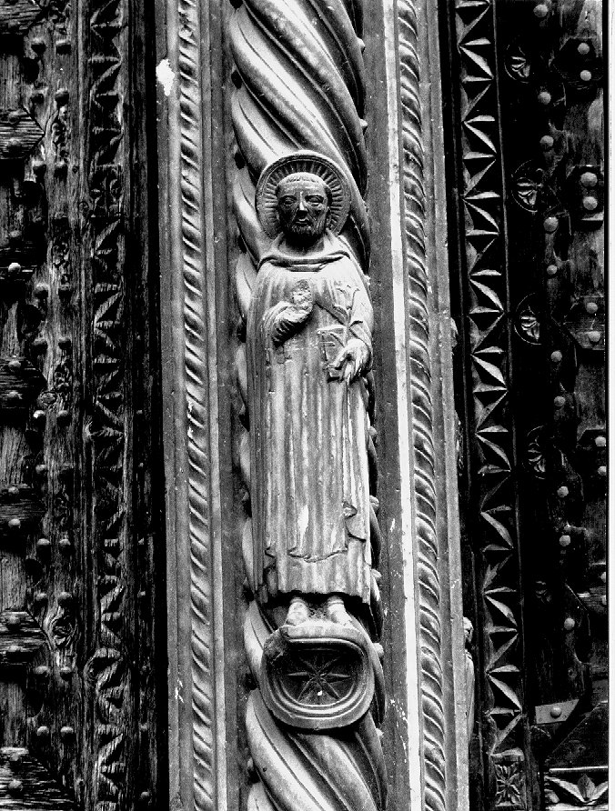 San Domenico (rilievo) di Enrico Di Rigino (attribuito) (sec. XIV)