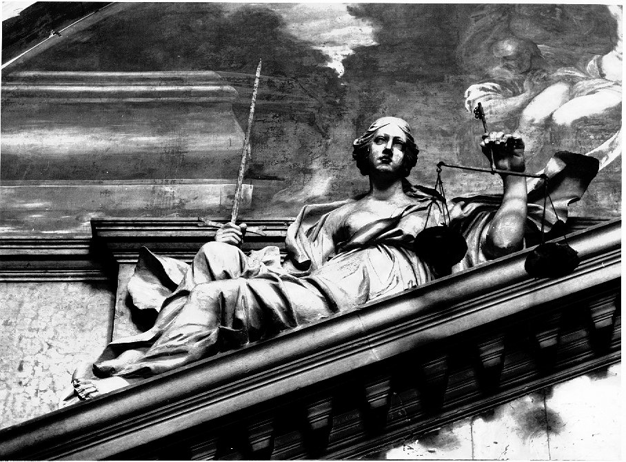allegoria della Giustizia (statua) di Brunelli Gabriele (attribuito) (sec. XVII)