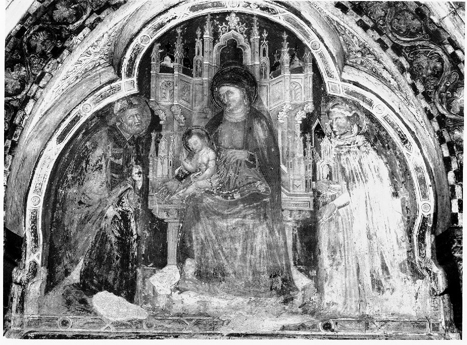 Madonna in trono con Bambino (dipinto) di Altichiero (cerchia) (fine sec. XIV)