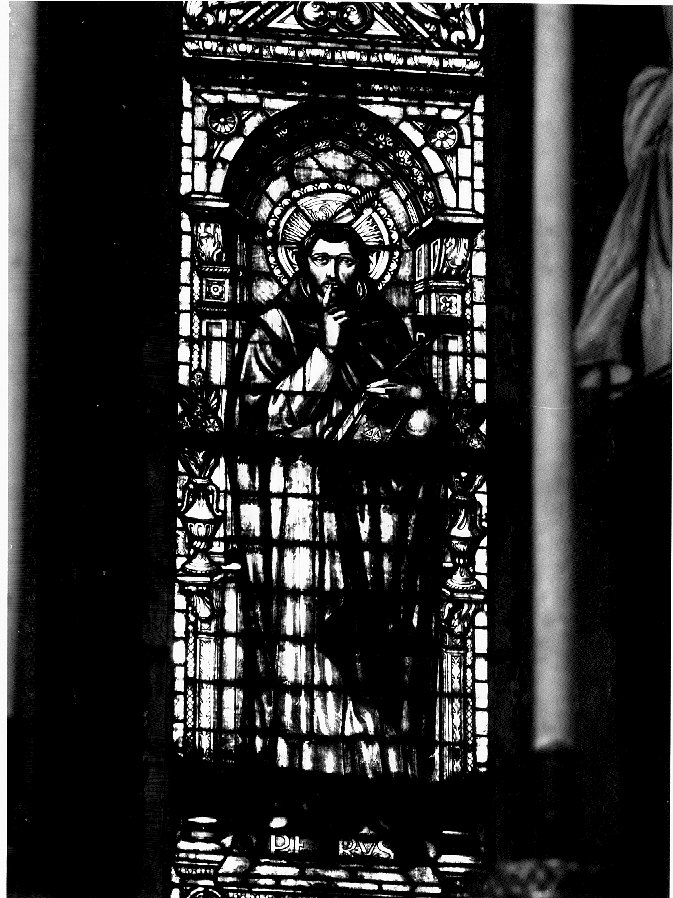 San pietro martire (vetrata) di Polloni Guido (attribuito) (sec. XX)