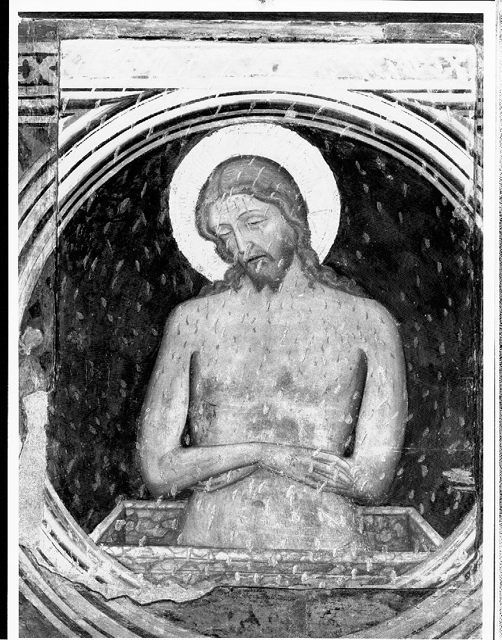 Cristo risorto nel sepolcro (dipinto) - ambito veneto (sec. XIV)