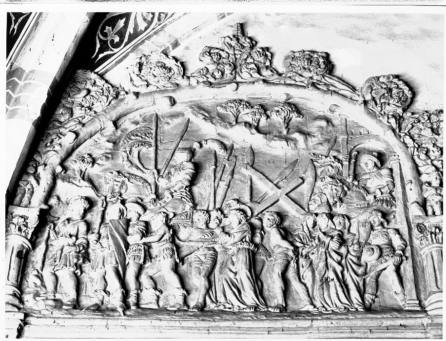 Salita di Cristo al monte Calvario (formella) - ambito veneto (sec. XV)