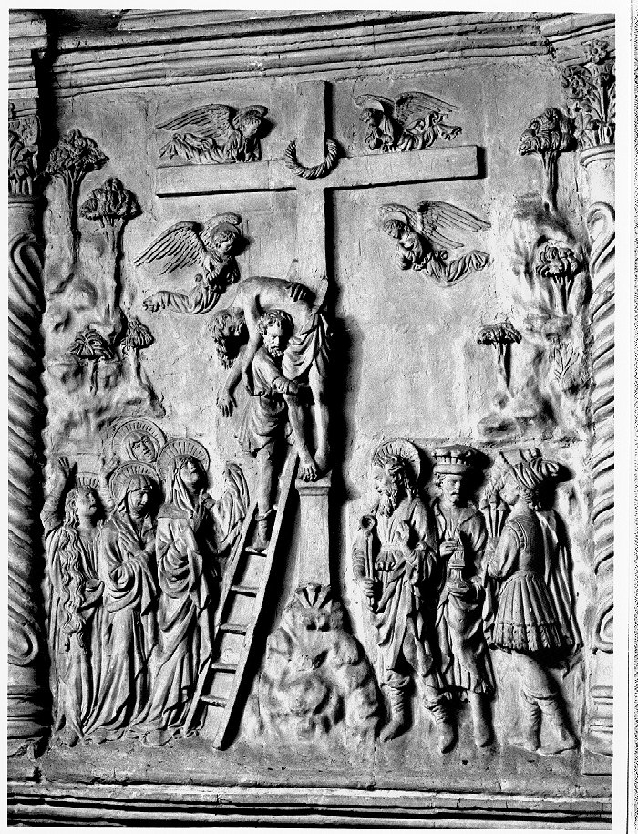 Deposizione di Cristo dalla croce (formella) - ambito veneto (sec. XV)