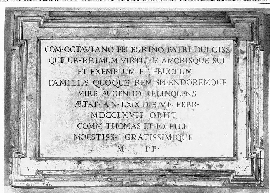 lapide tombale - ambito veneto (sec. XVIII)