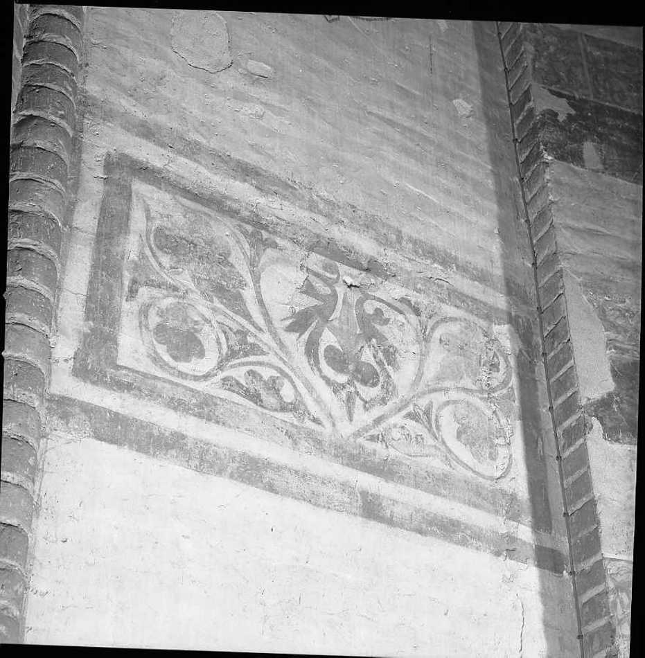 motivi decorativi vegetali (dipinto) - ambito veneto (sec. XIV)