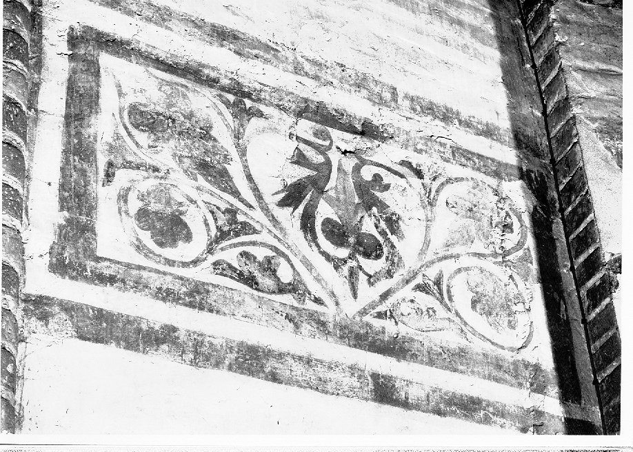 Motivo decorativo a stelle inscritte in un cerchio (dipinto, serie) - ambito veneto (sec. XIV)