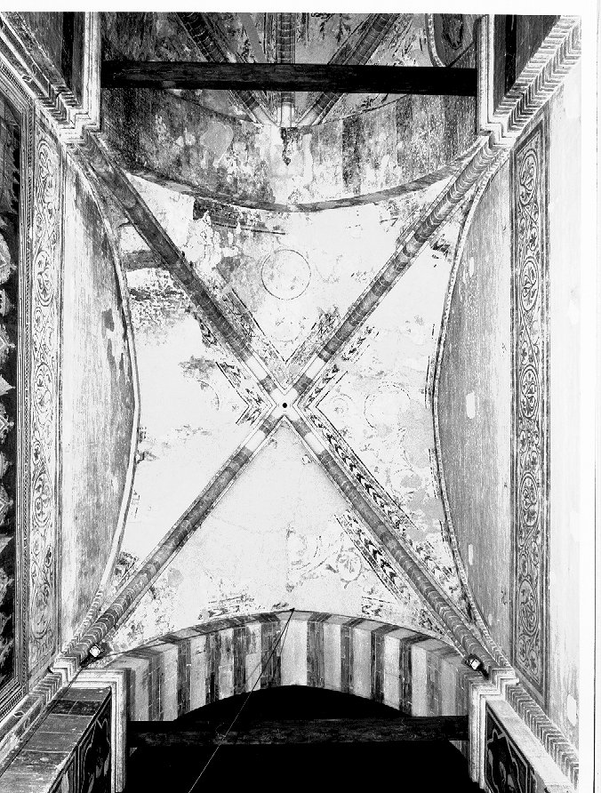 motivi decorativi vegetali (dipinto) - ambito veneto (sec. XIV)