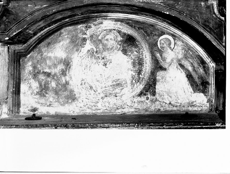 Cristo entro tondo e angelo (dipinto) di Altichiero (scuola) (fine sec. XV)
