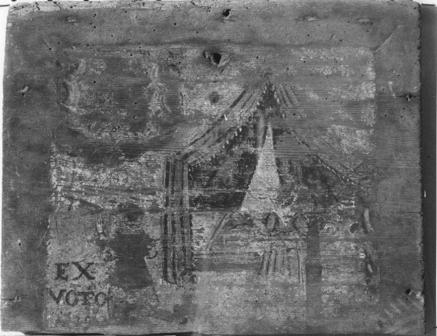 Ringraziamento alla Madonna del Pilastrello per avvenuta guarigione (dipinto) - ambito veneto (sec. XVII)