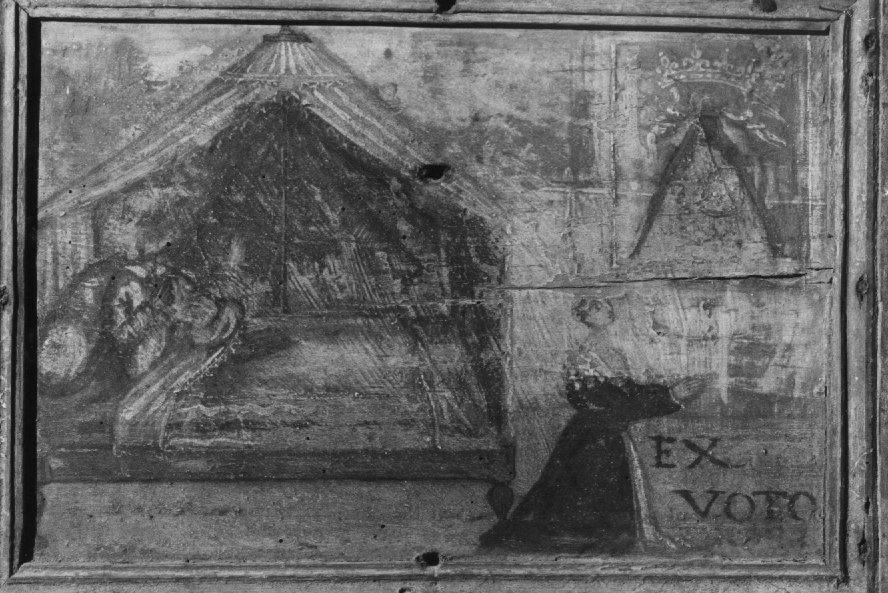 Ringraziomento alla Madonna del Pilastrello per avvenuta guarigione (dipinto) - ambito veneto (sec. XVII)