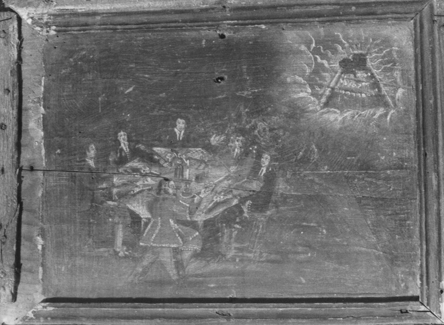 Rissa durante un convito (dipinto) - ambito veneto (sec. XVII)