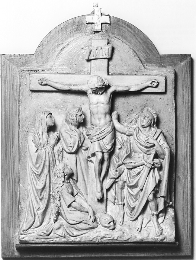 stazione XII: Gesù innalzato e morto in croce (rilievo) - ambito veneto (primo quarto sec. XIX)