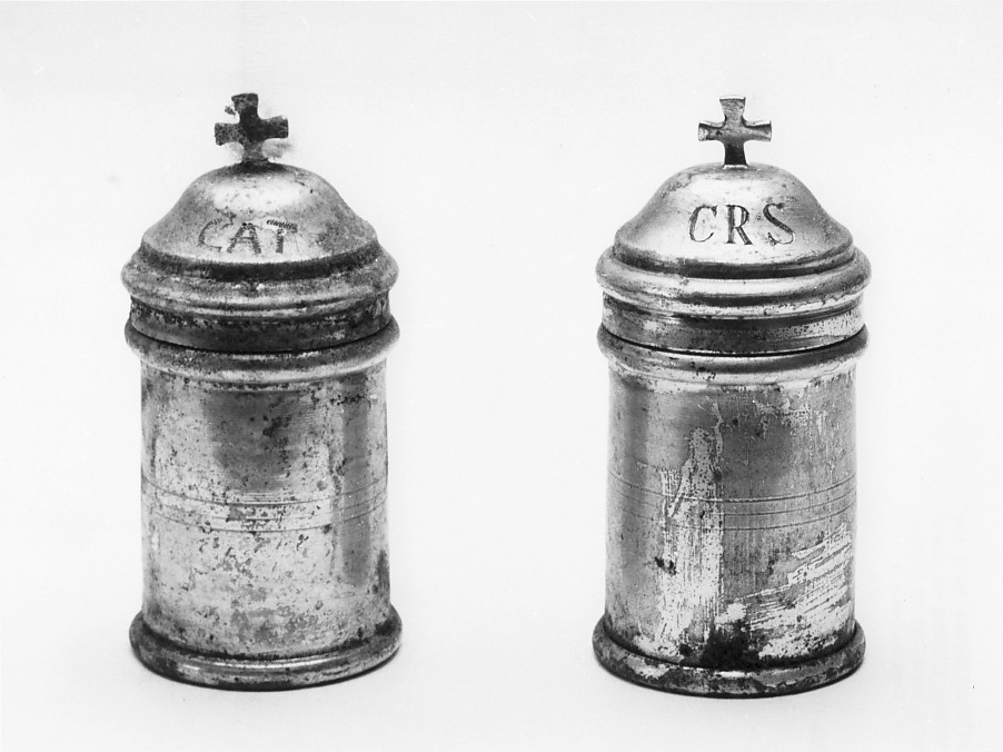 vasetti per oli santi - bottega veneta (sec. XVIII)