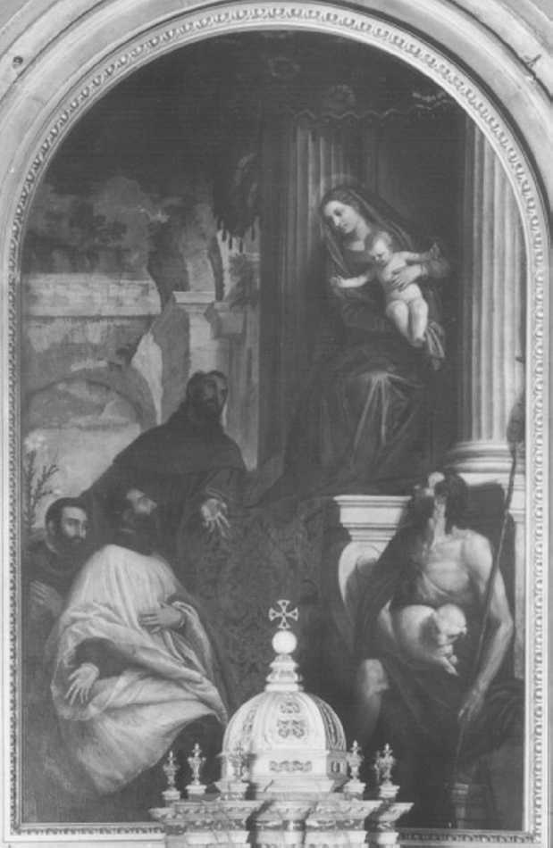 Madonna con Bambino e Santi (dipinto) di Caliari Paolo detto Veronese (sec. XVI)