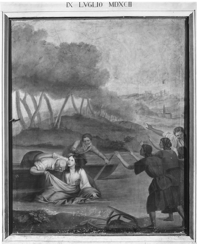 miracolo della Madonna (dipinto) di Baccari Giovanni (sec. XIX)