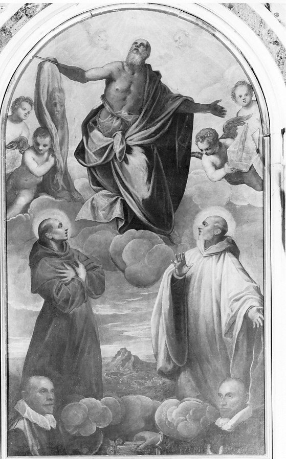 Santi (dipinto) di Robusti Domenico detto Tintoretto (fine sec. XVI)