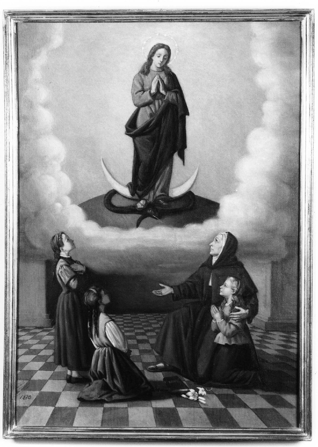 Immacolata Concezione e Sant'Angela Merici (dipinto) - ambito veronese (sec. XIX)