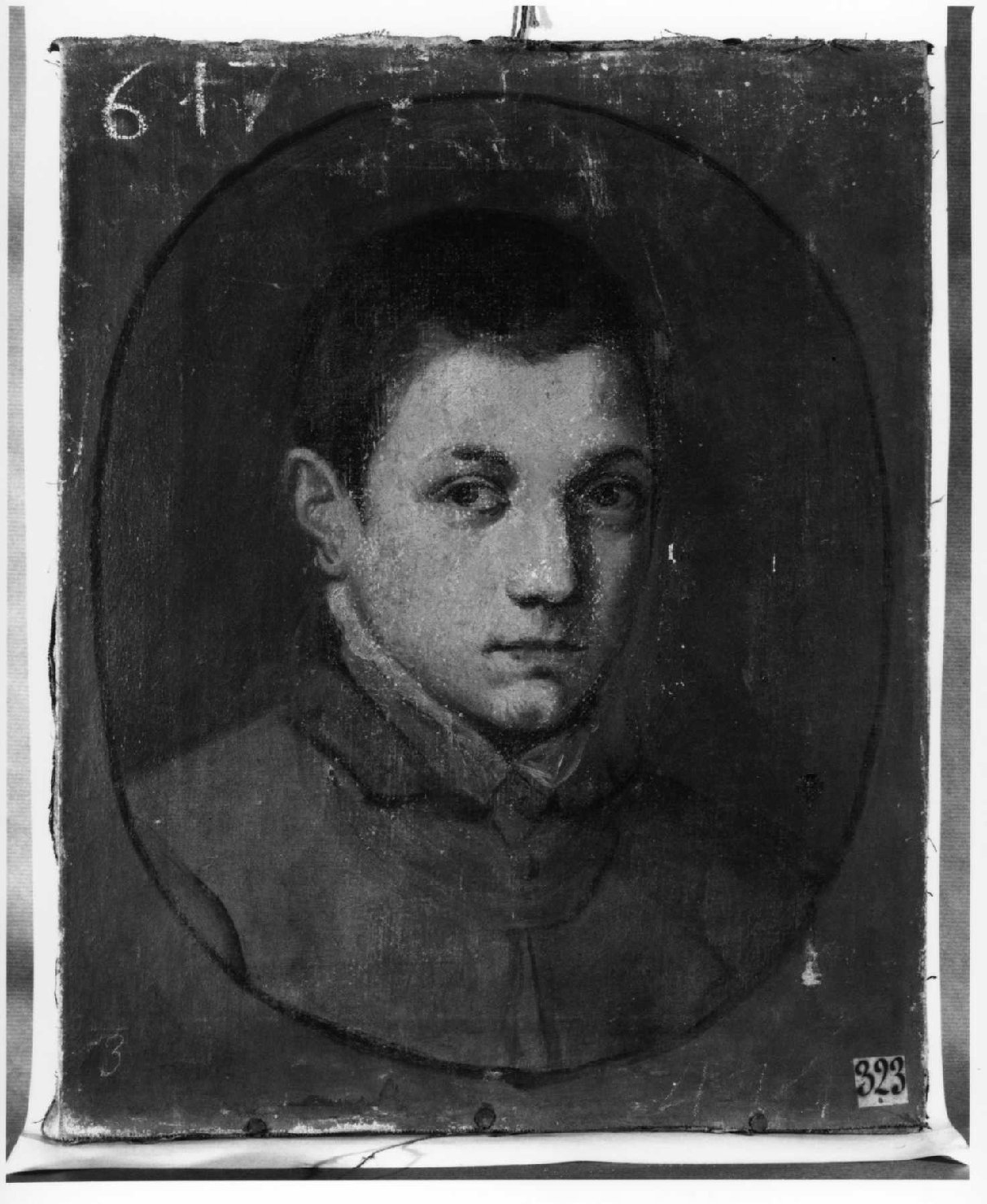 busto di giovane (dipinto) - ambito veneto (seconda metà sec. XIX)