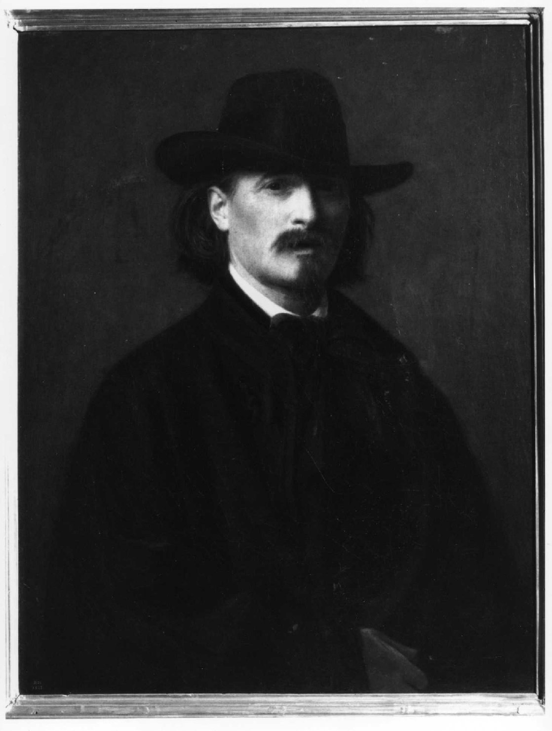 Autoritratto, ritratto d'uomo (dipinto) di Roi Pietro (sec. XIX)