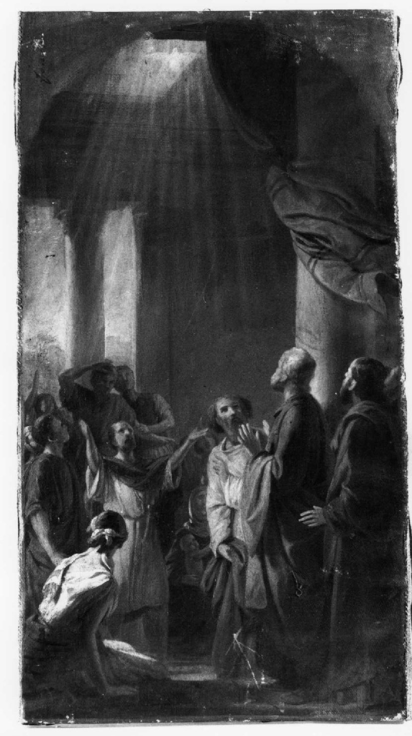 La discesa dello Spirito Santo, Pentecoste (dipinto) di Castegnaro Federico (metà sec. XIX)