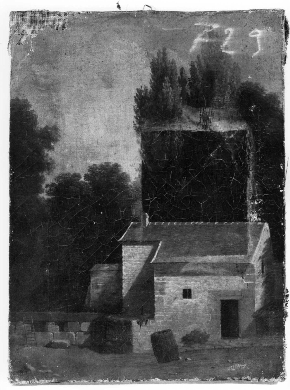 Casa rustica (dipinto) di Castegnaro Federico (metà sec. XIX)