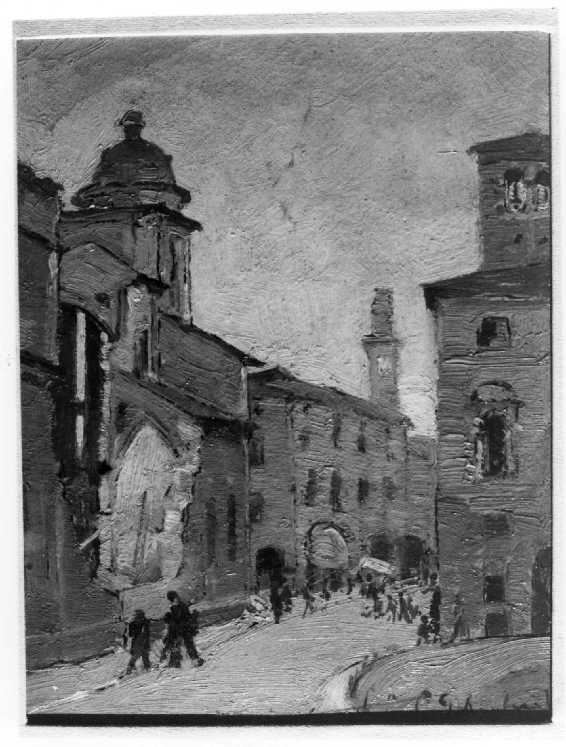 veduta di Vicenza (dipinto) di Andrioli Guido (sec. XX)