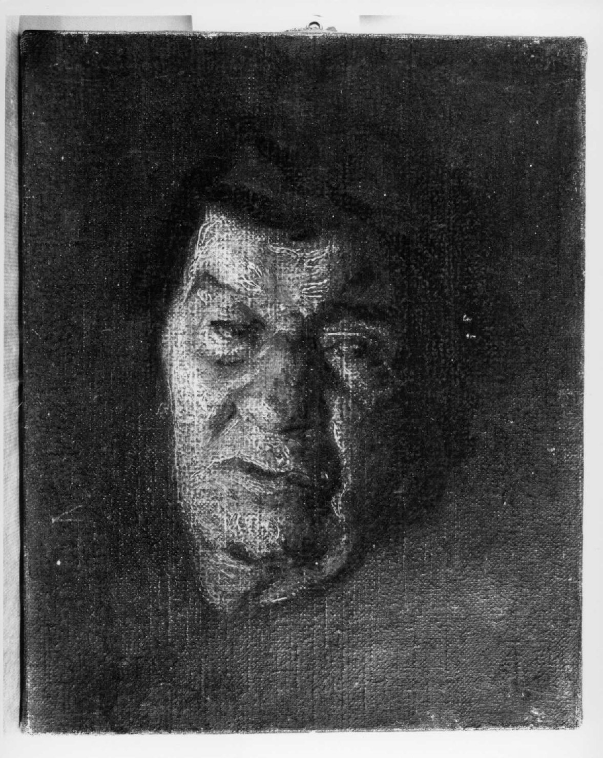Autoritratto, testa d'uomo (dipinto) di Busetto Nino (sec. XX)