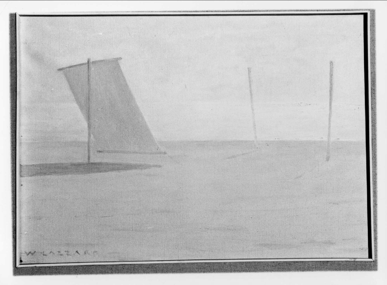 Mattino, paesaggio marino (dipinto) di Lazzaro Valter (sec. XX)