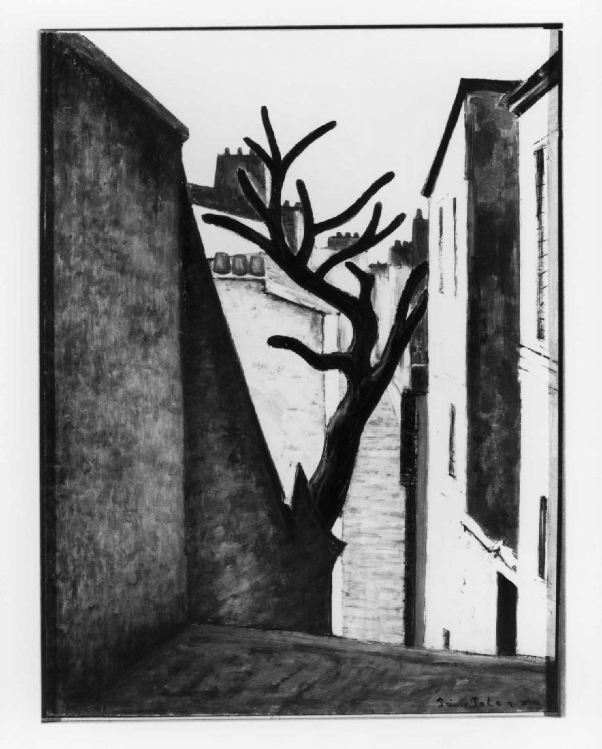 Rue Leon Montmartre à Paris (dipinto) di Potenza Primo (sec. XX)