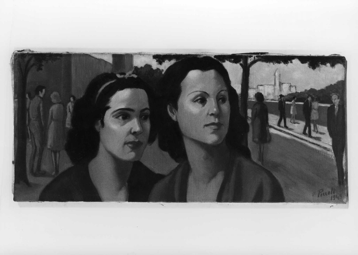 Giovanette, figure femminili (dipinto) di Piccoli Domenico Stanislao (sec. XX)