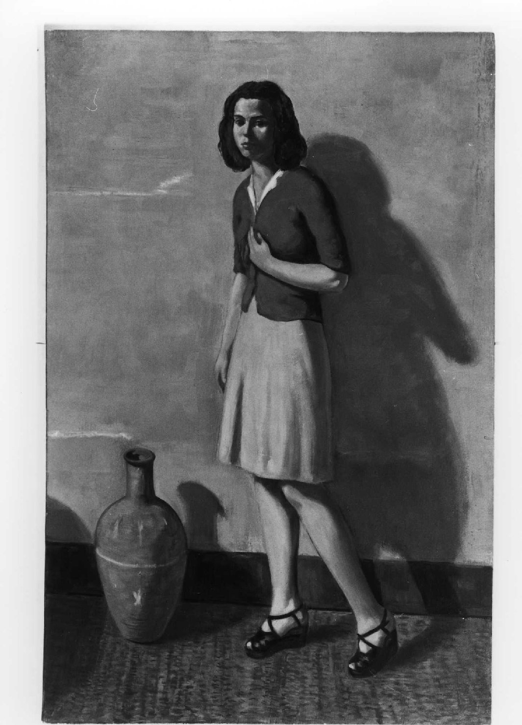 Il giubbetto rosso, ritratto di giovane donna (dipinto) di Piccoli Domenico Stanislao (sec. XX)