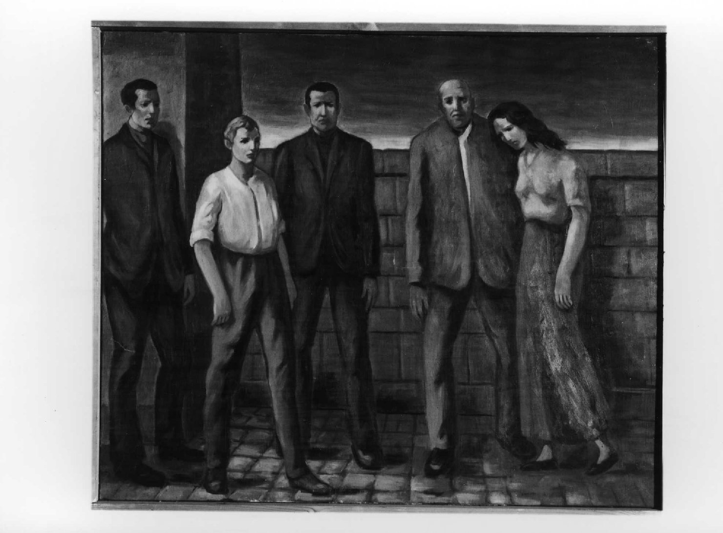 Gli ostaggi di Nantes (dipinto) di Piccoli Domenico Stanislao (sec. XX)