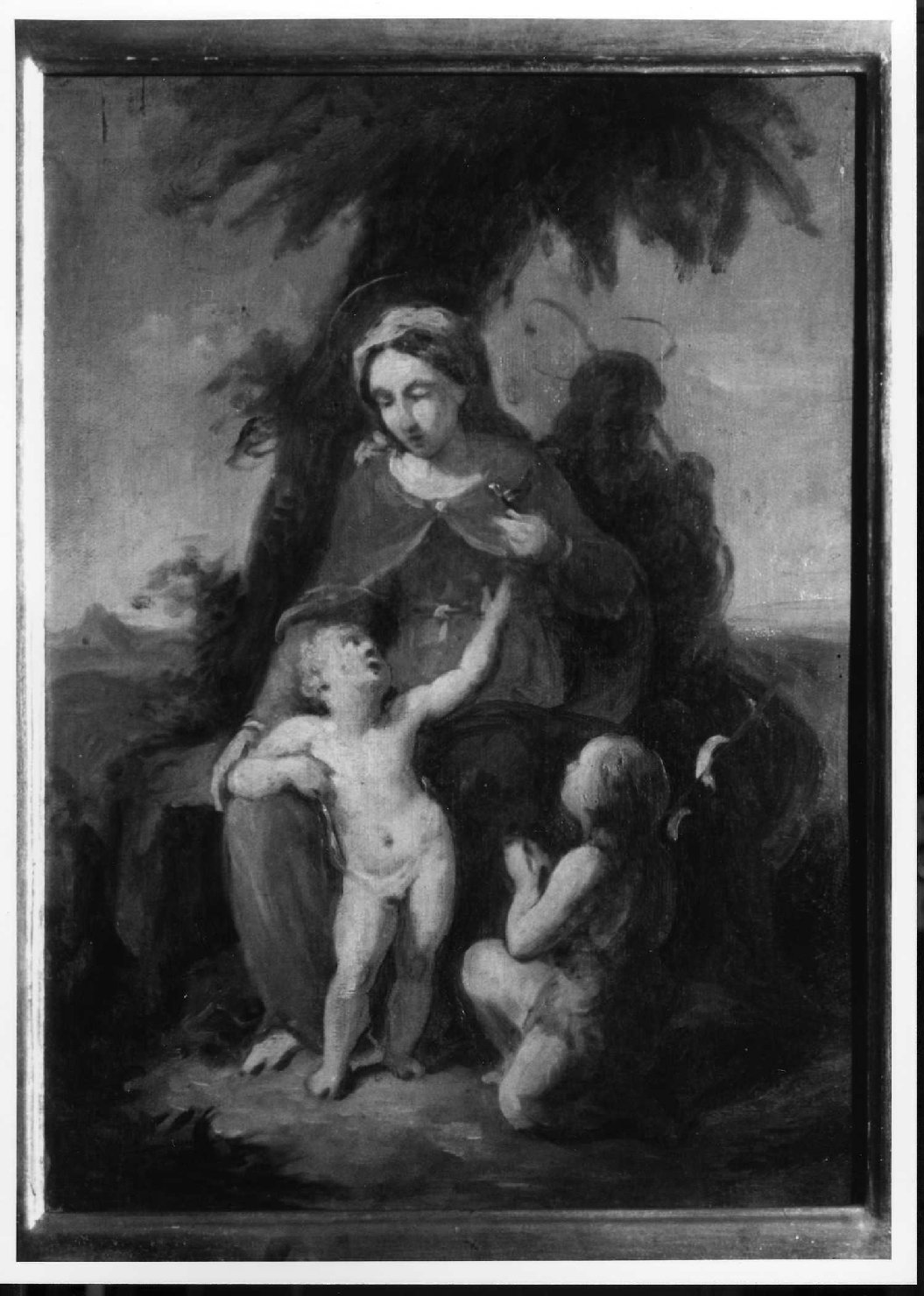 Sacra Famiglia con San Giovanni Battista bambino (dipinto) di Carnovali Giovanni detto Piccio (sec. XIX)