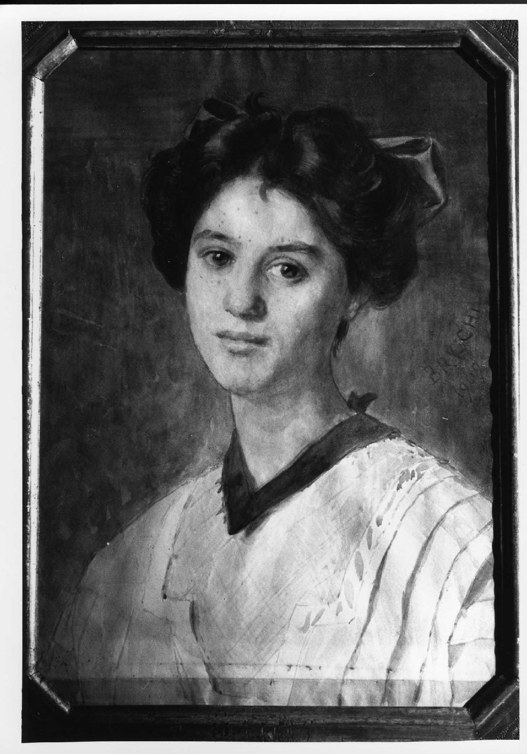 ritratto di donna (dipinto) di Bruschi Domenico (sec. XX)