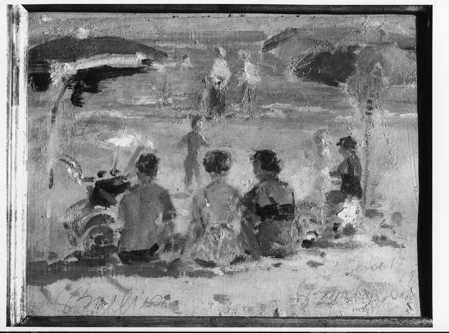 paesaggio marino (dipinto) di Barbisan Giovanni (sec. XX)