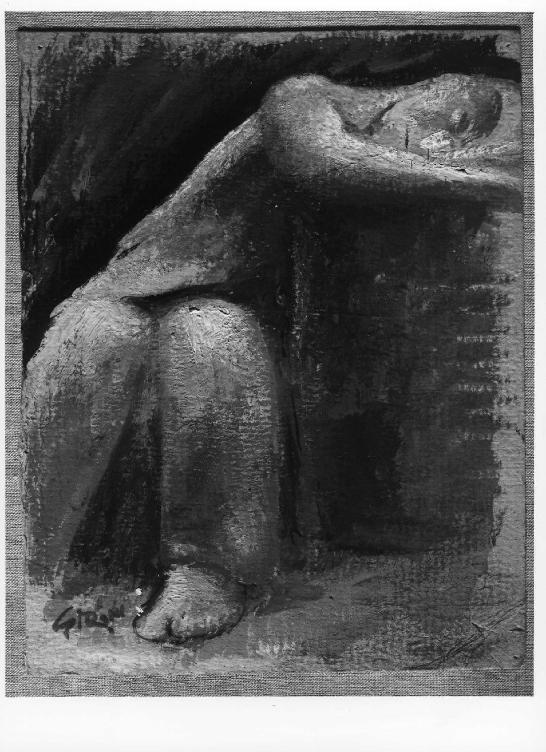 figura dormiente (dipinto) - ambito italiano (sec. XX)