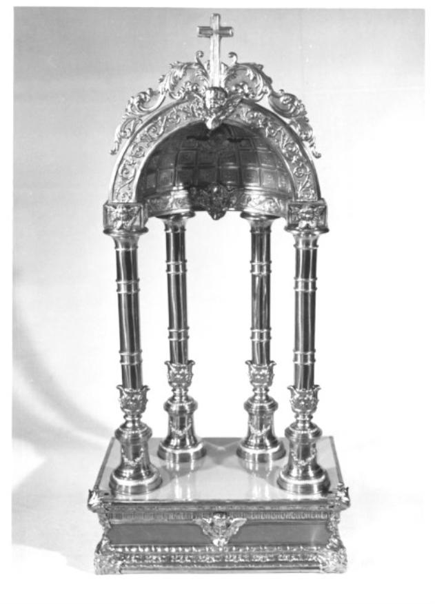 tronetto per esposizione eucaristica - ambito veneto (inizio sec. XX)