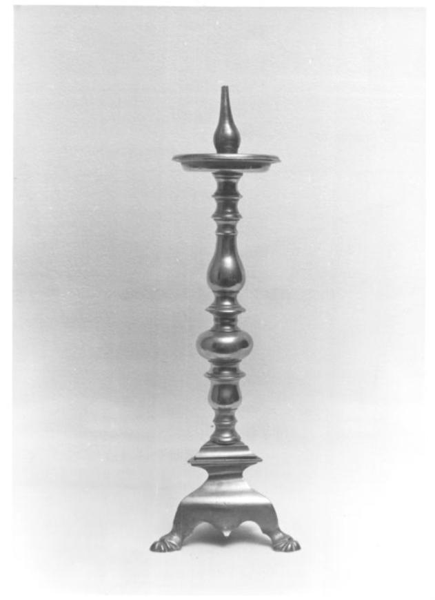 candeliere d'altare - ambito veneto (fine/inizio secc. XVIII/ XIX)