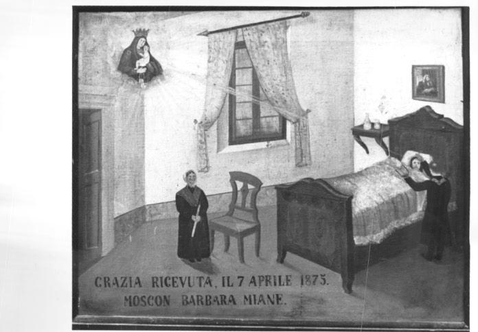 guarigione da malattia (ex voto) - ambito veneto (sec. XIX)